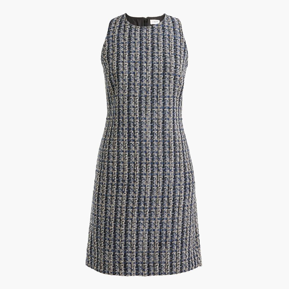 NWT J. Crew Navy and White Tweed Mini Dress